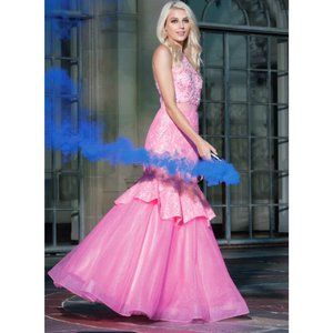 NWT Nox Anabel - 8284 Embellished Mermaid Dress S,M,L.XL, Blossom Pink